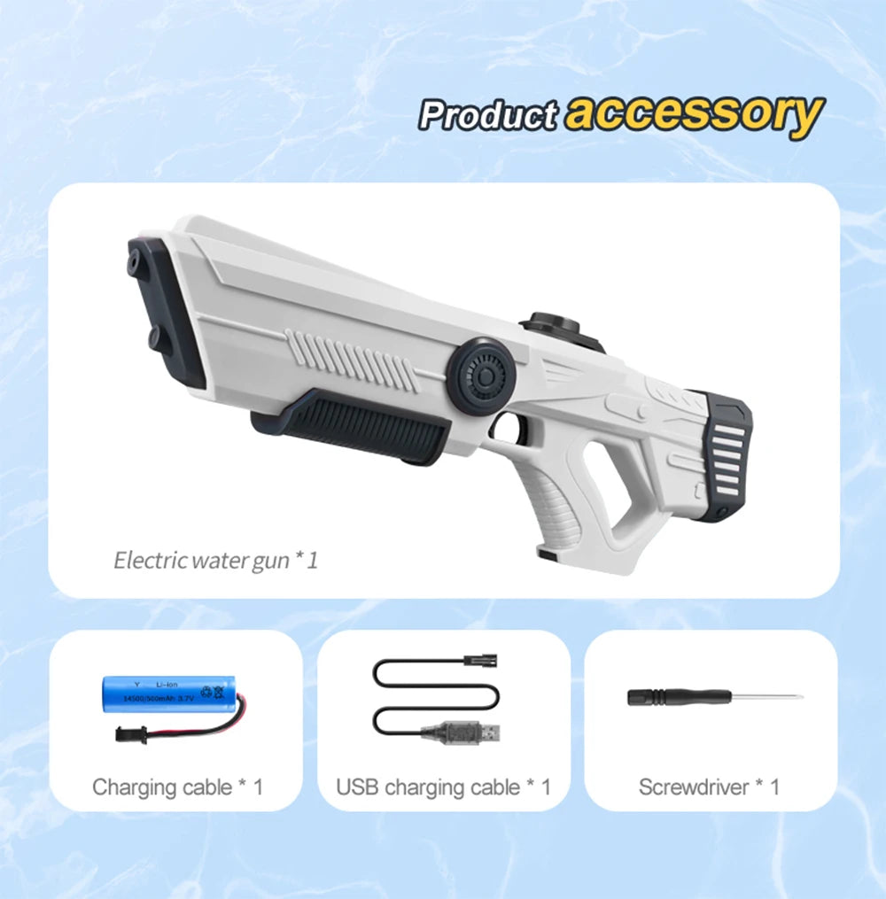 Pistola de almacenamiento de agua automática eléctrica, juguetes portátiles para niños, playa de verano, lucha al aire libre, pistola pulverizadora de fantasía, juguetes para niños y adultos