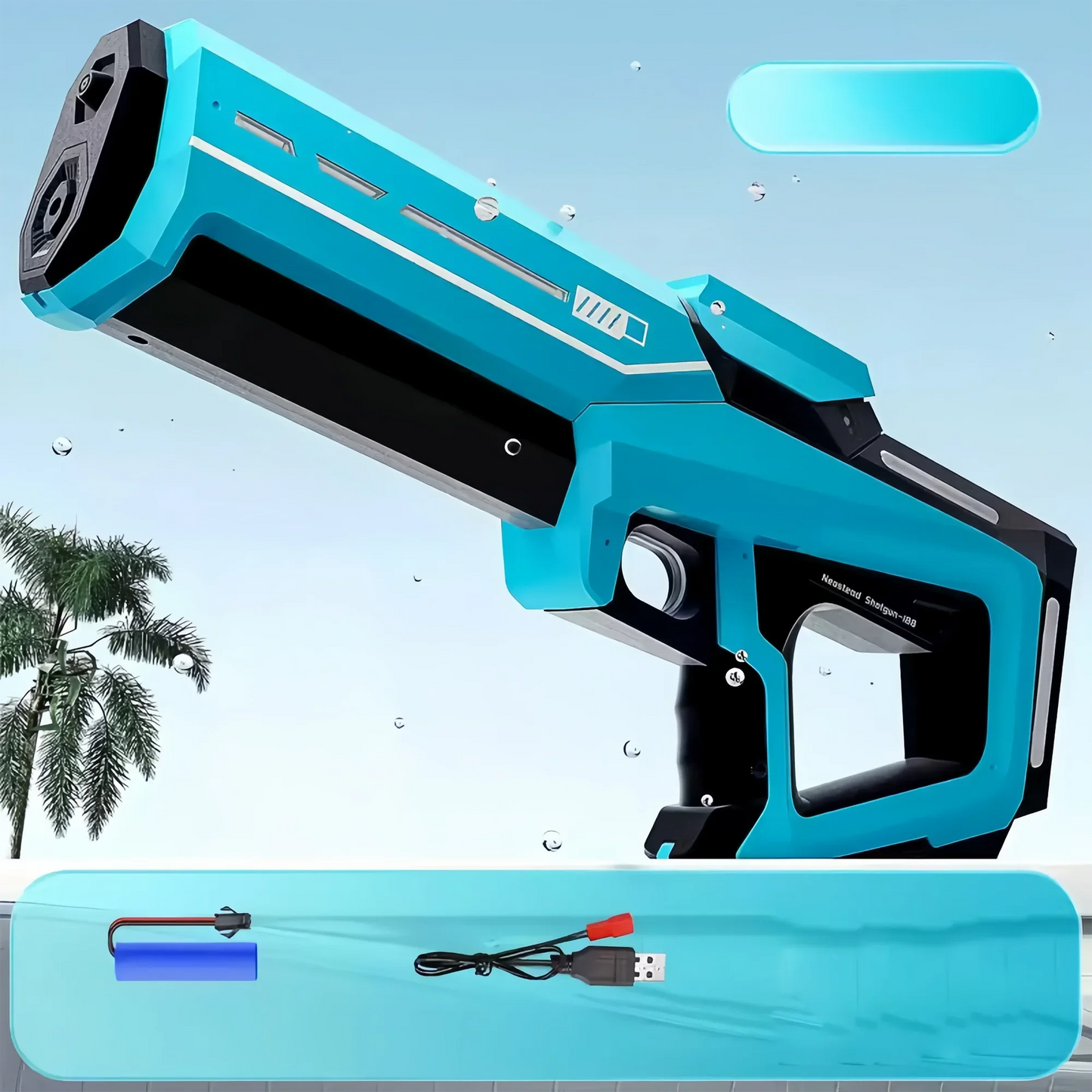 Pistola de almacenamiento de agua automática eléctrica, juguetes portátiles para niños, playa de verano, lucha al aire libre, pistola pulverizadora de fantasía, juguetes para niños y adultos