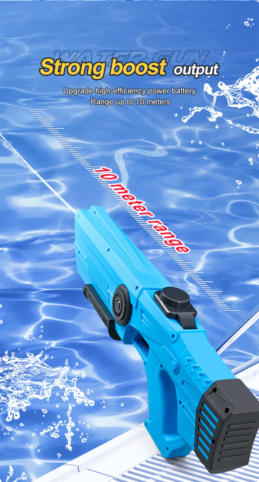 Pistola de almacenamiento de agua automática eléctrica, juguetes portátiles para niños, playa de verano, lucha al aire libre, pistola pulverizadora de fantasía, juguetes para niños y adultos
