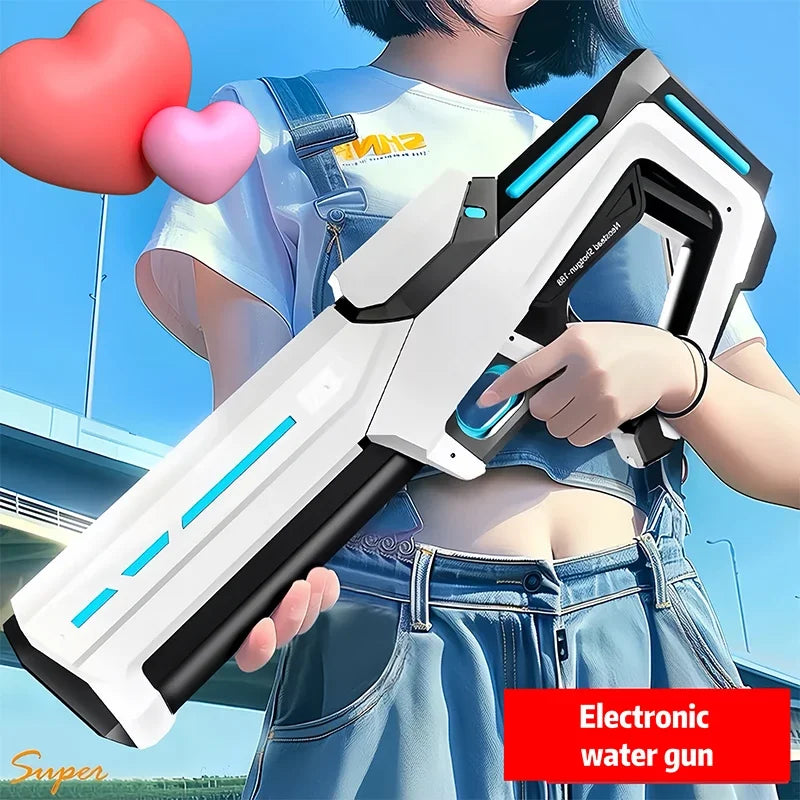 Pistola de almacenamiento de agua automática eléctrica, juguetes portátiles para niños, playa de verano, lucha al aire libre, pistola pulverizadora de fantasía, juguetes para niños y adultos