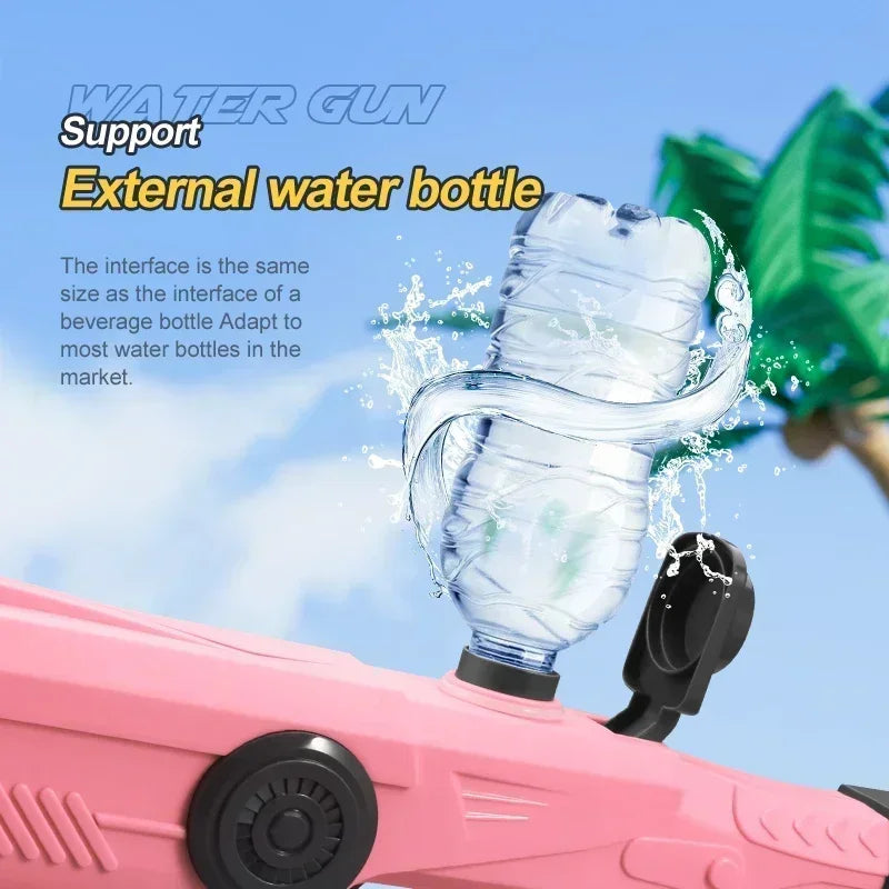 Pistola de almacenamiento de agua automática eléctrica, juguetes portátiles para niños, playa de verano, lucha al aire libre, pistola pulverizadora de fantasía, juguetes para niños y adultos