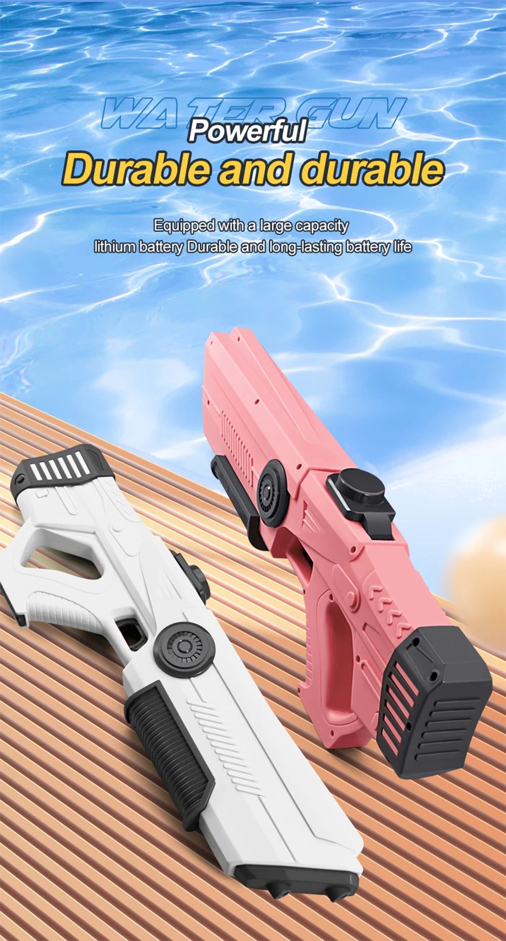 Pistola de almacenamiento de agua automática eléctrica, juguetes portátiles para niños, playa de verano, lucha al aire libre, pistola pulverizadora de fantasía, juguetes para niños y adultos