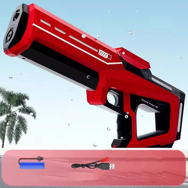 Pistola de almacenamiento de agua automática eléctrica, juguetes portátiles para niños, playa de verano, lucha al aire libre, pistola pulverizadora de fantasía, juguetes para niños y adultos